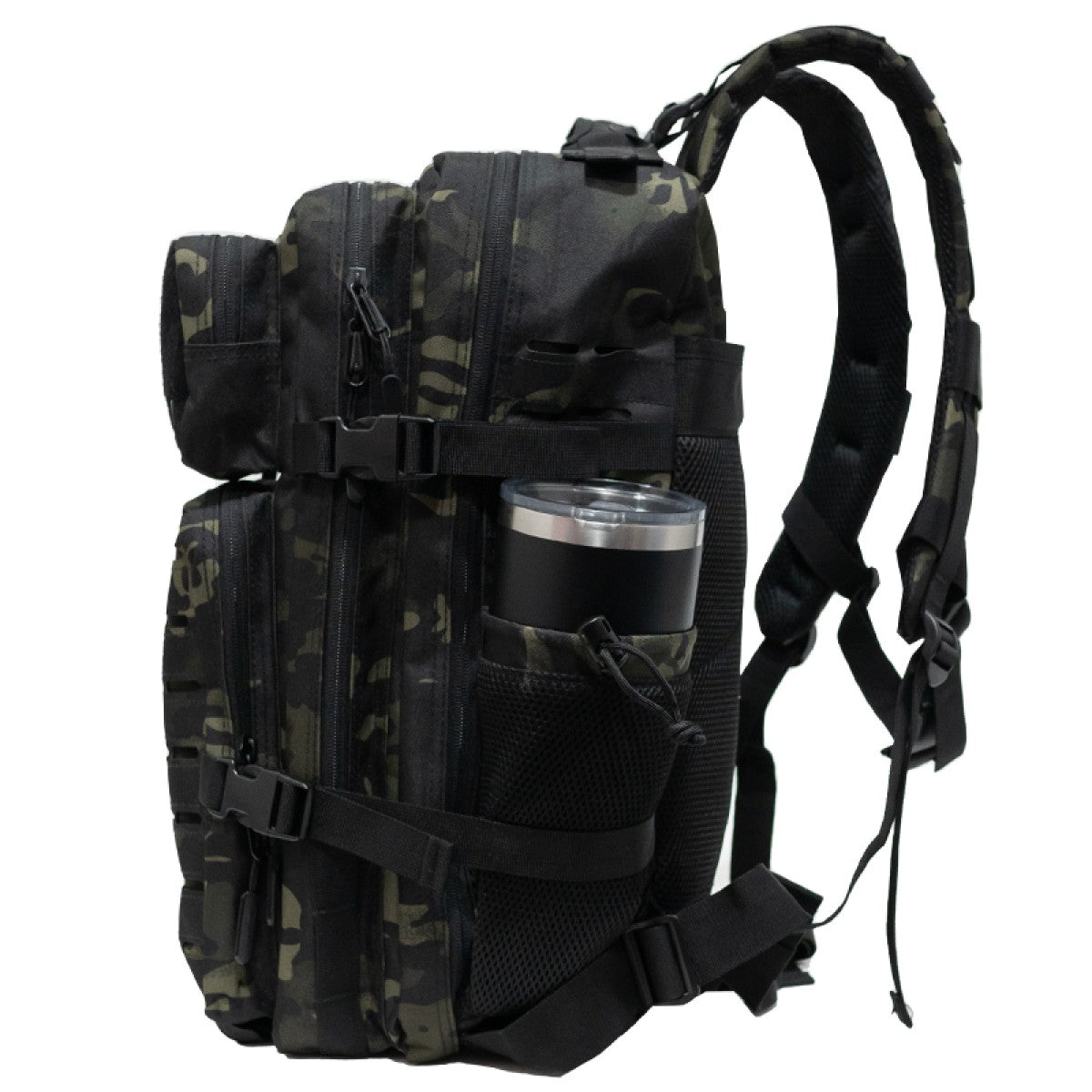 Mochila Roca Negro Camo