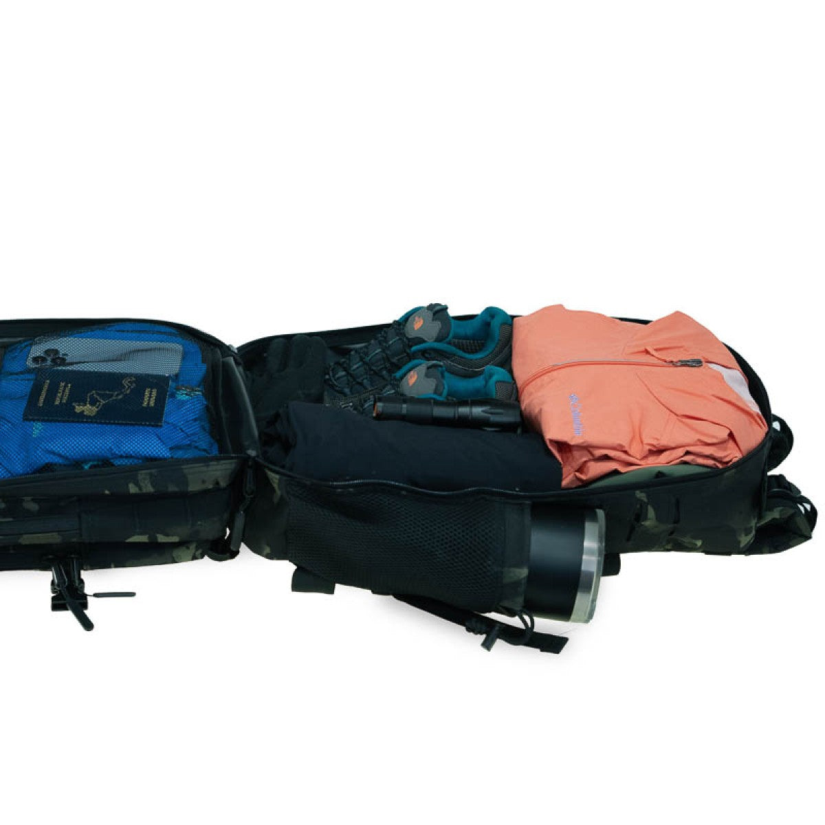 Mochila Roca Negro Camo