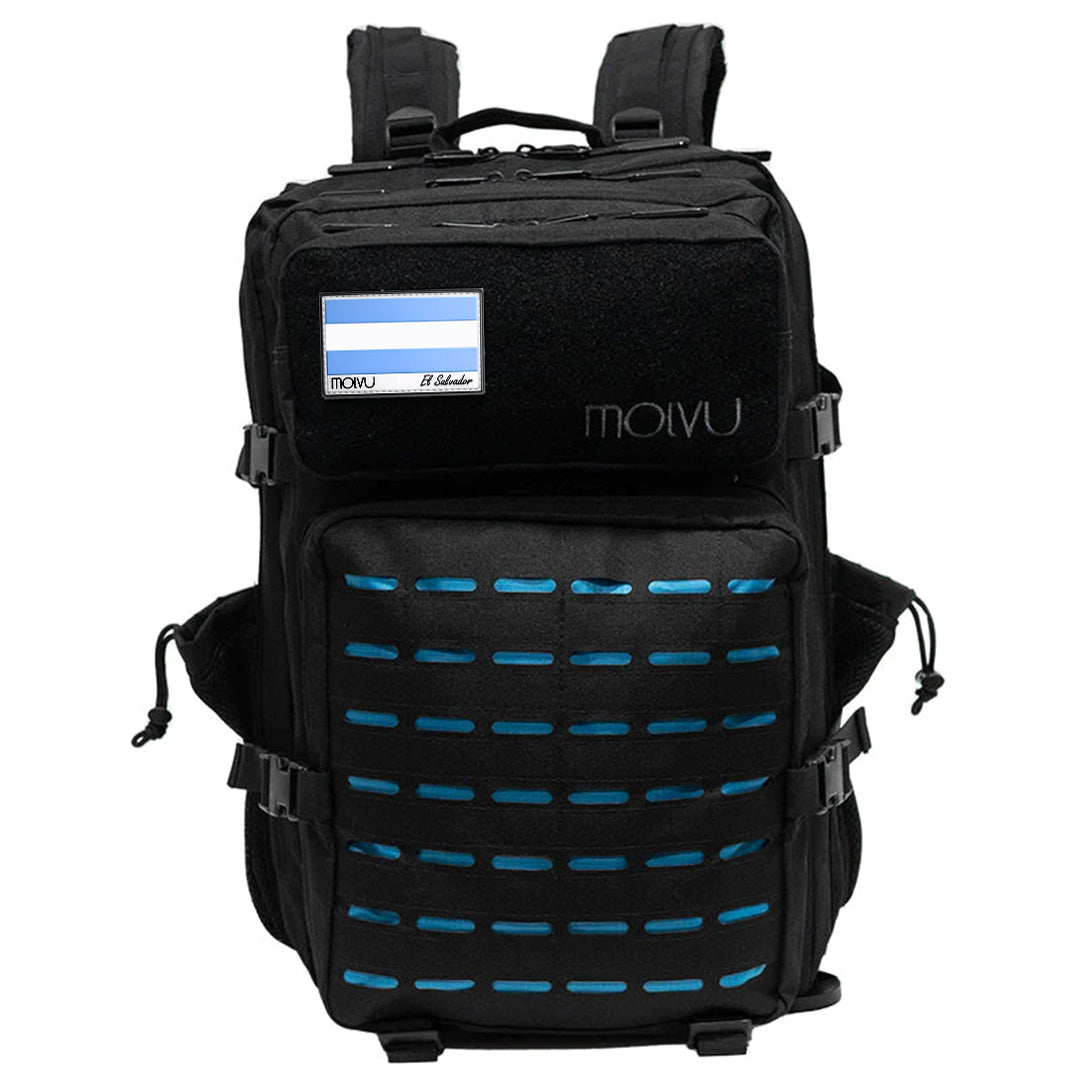 Mochila Roca Negro Azul