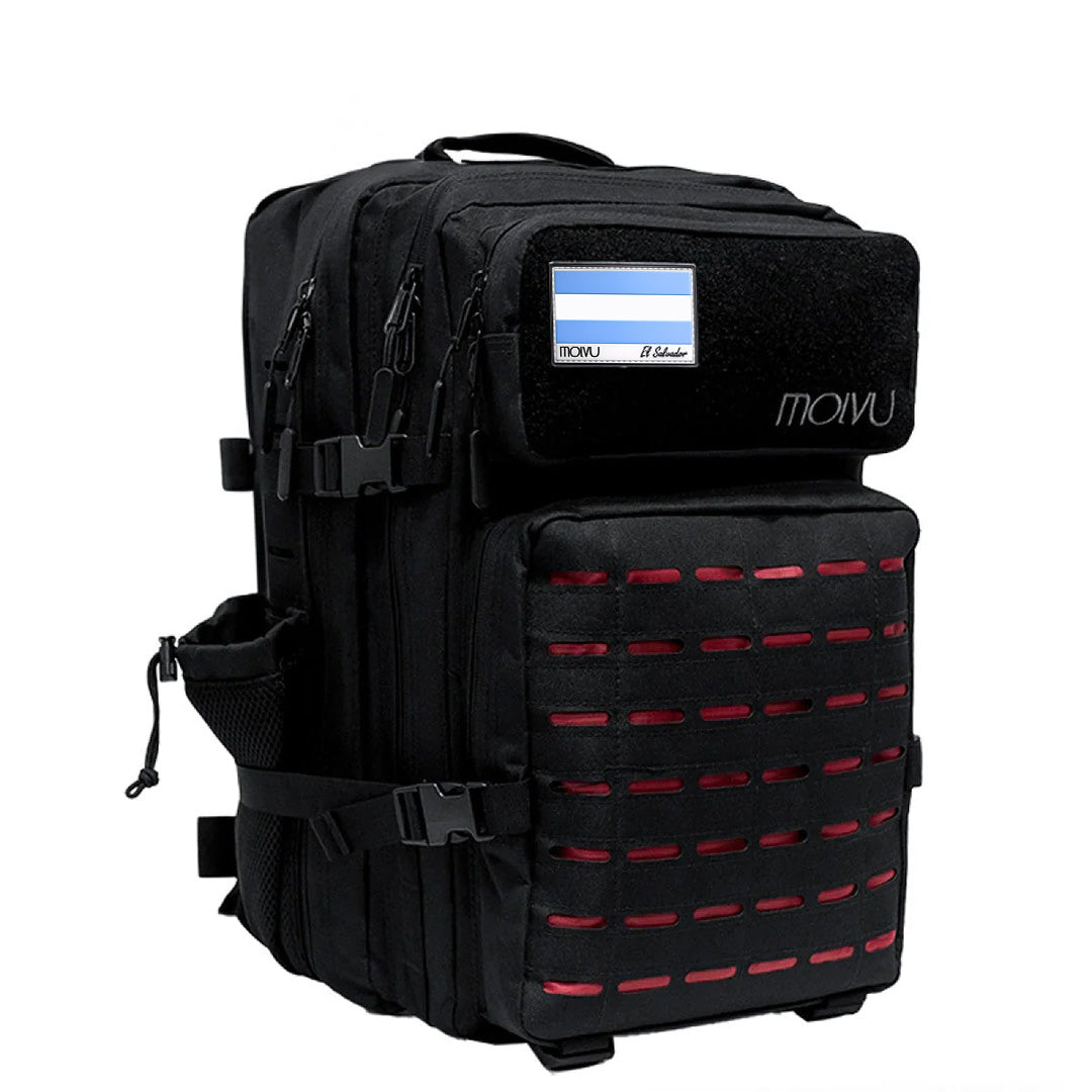 Mochila Roca Negro Rojo