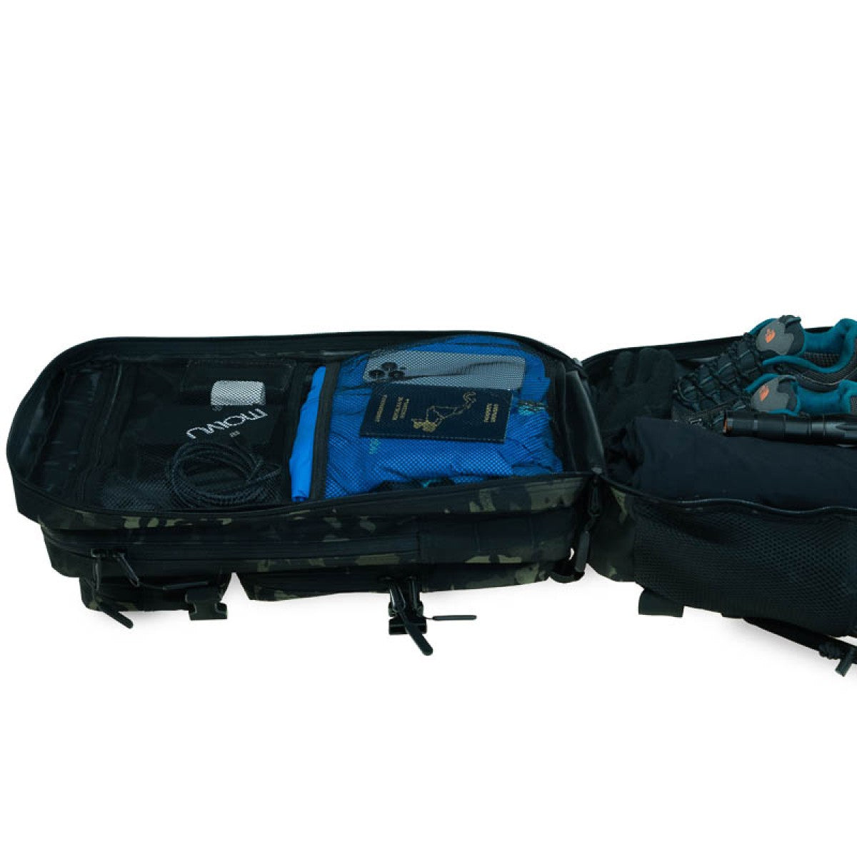 Mochila Roca Negro Camo