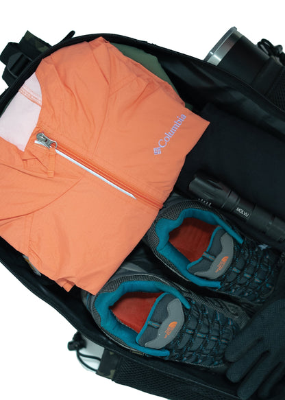 Mochila Roca Negro Azul