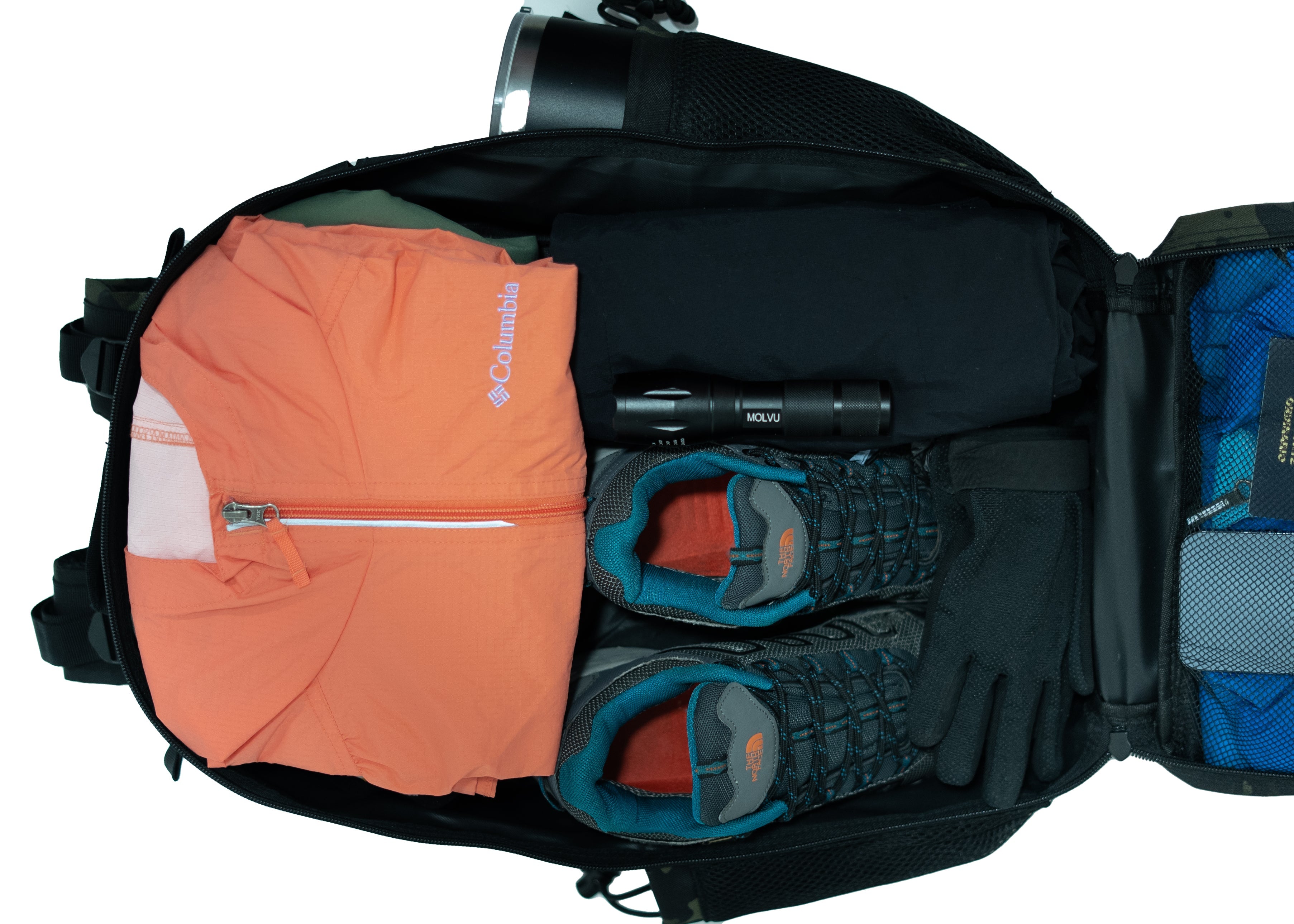 Mochila Roca Negro Azul