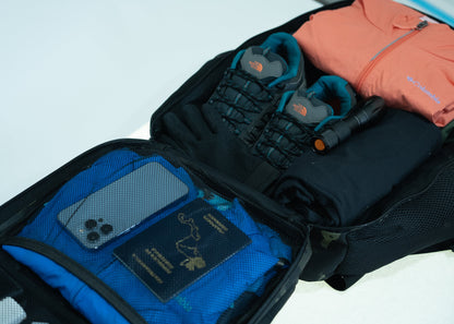 Mochila Roca Negro Azul