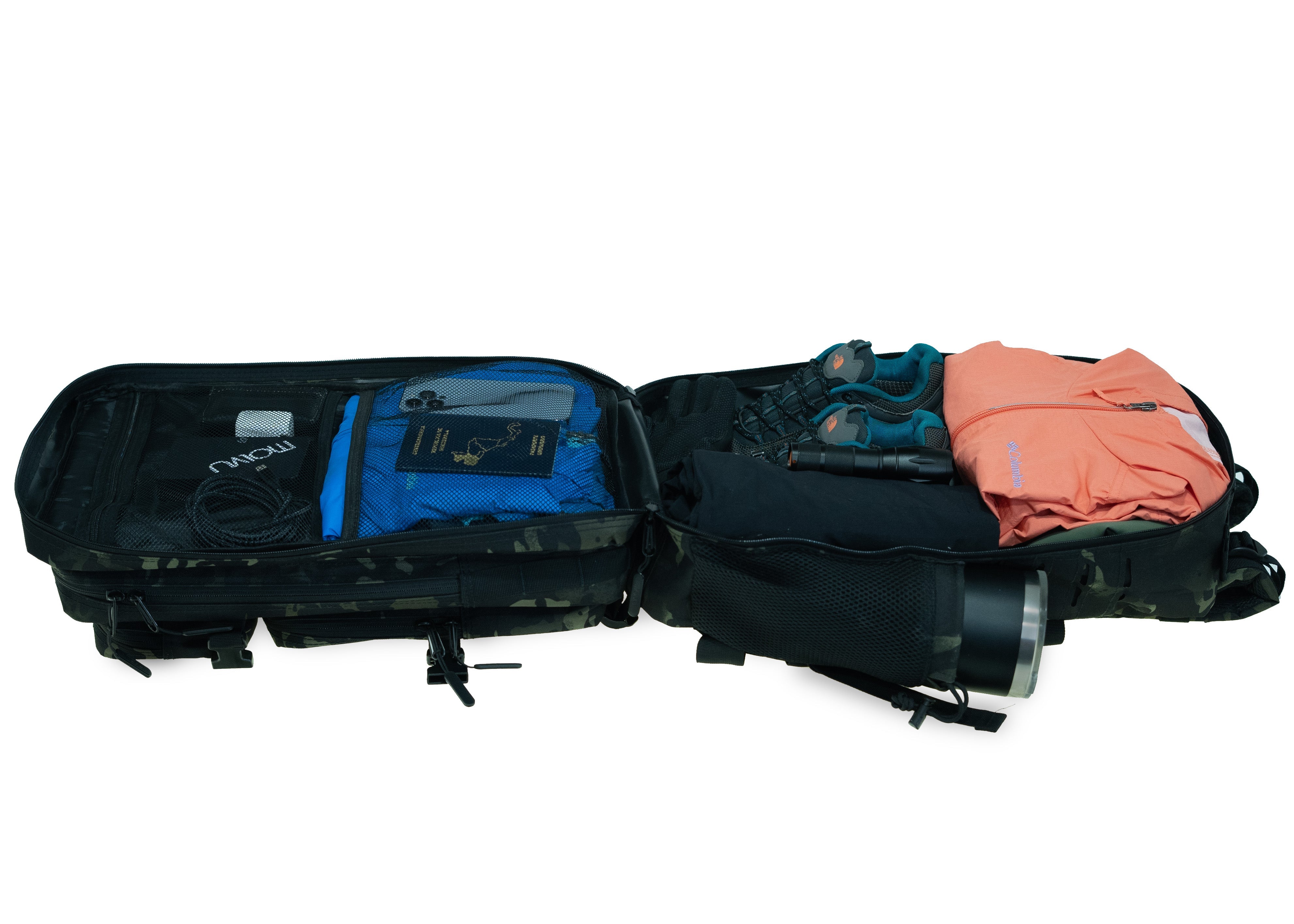 Mochila Roca Negro Azul