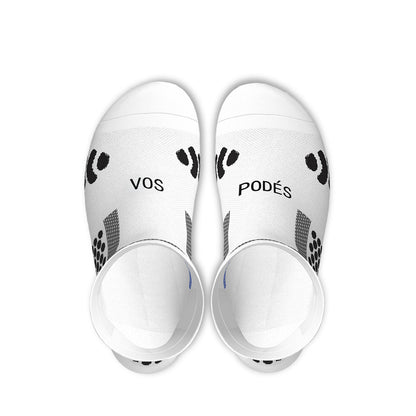 Calcetines Pata de Chucho Carrera - Talla S (blancos) | Edición Vos Podés