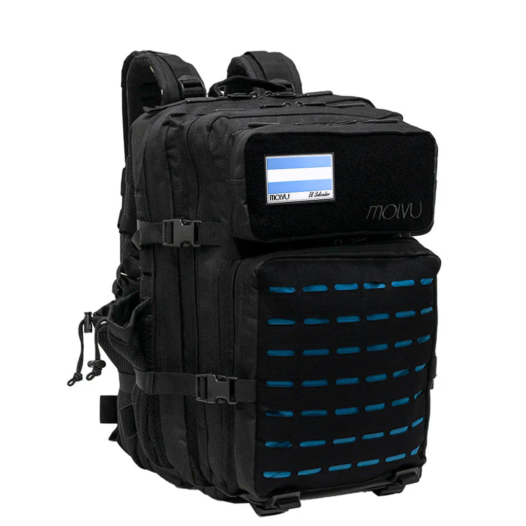 Mochila Roca Negro Azul