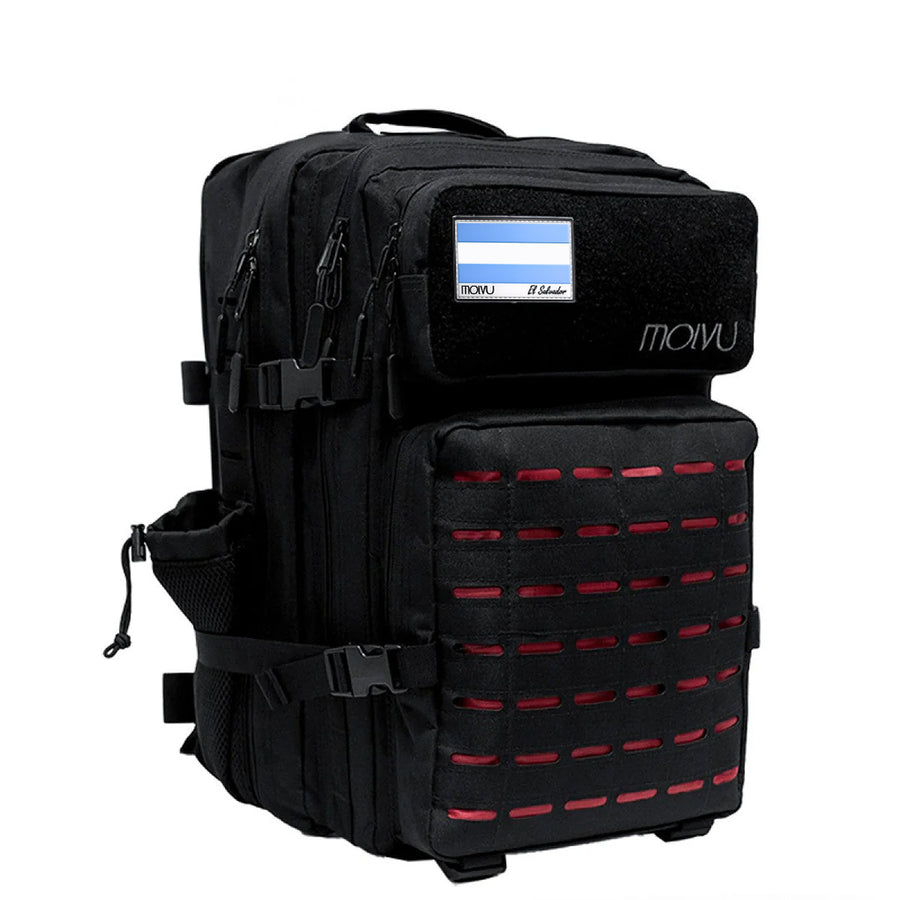 Mochila Roca Negro Rojo