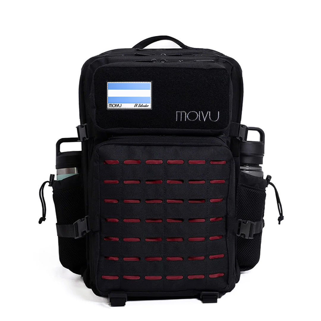 Mochila Roca Negro Rojo